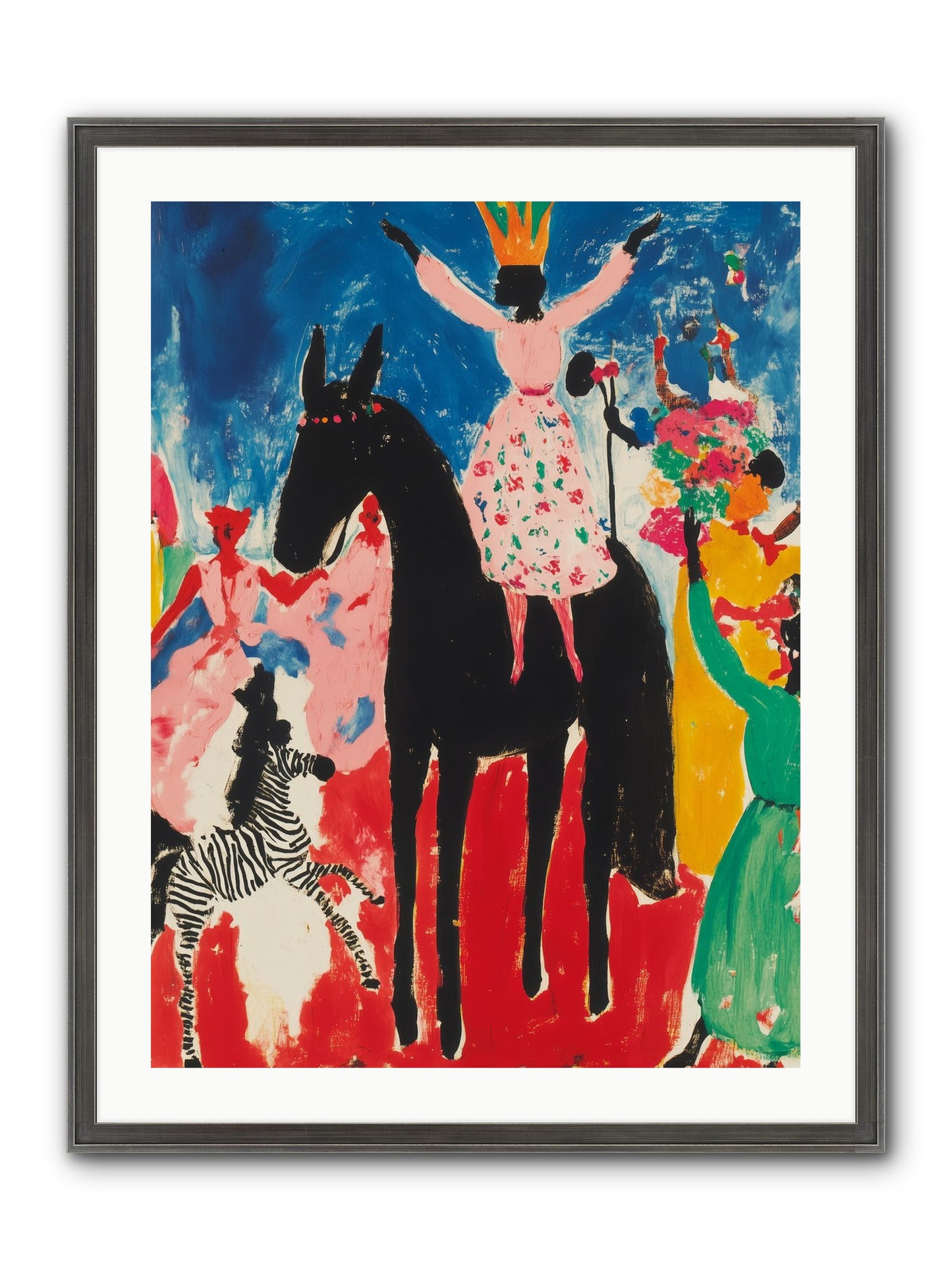 Her Majesty's Moon Parade Framed Print - Slimwoods Black/Silver 24x32
