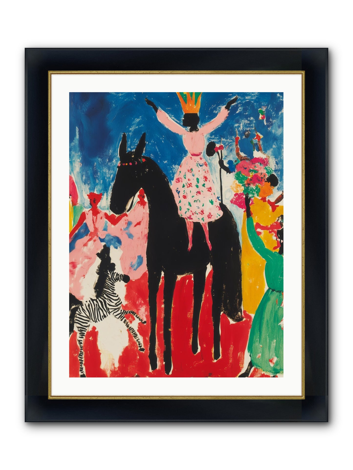 Her Majesty's Moon Parade Framed Print - Wide Black w/Gold 24x32