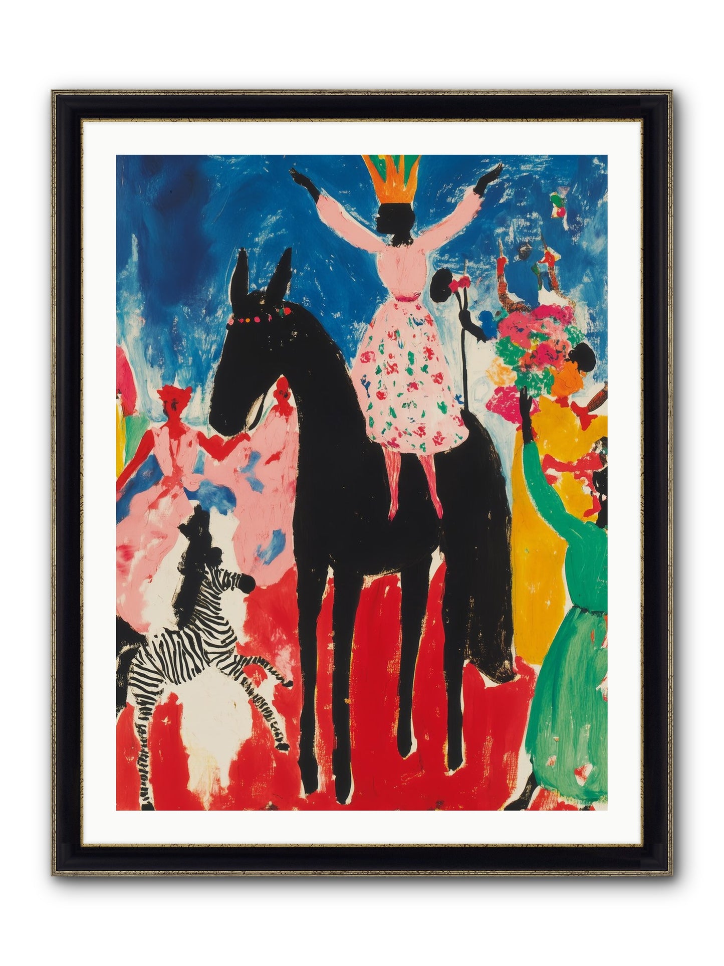 Her Majesty's Moon Parade Framed Print - Black & Gold 30x40