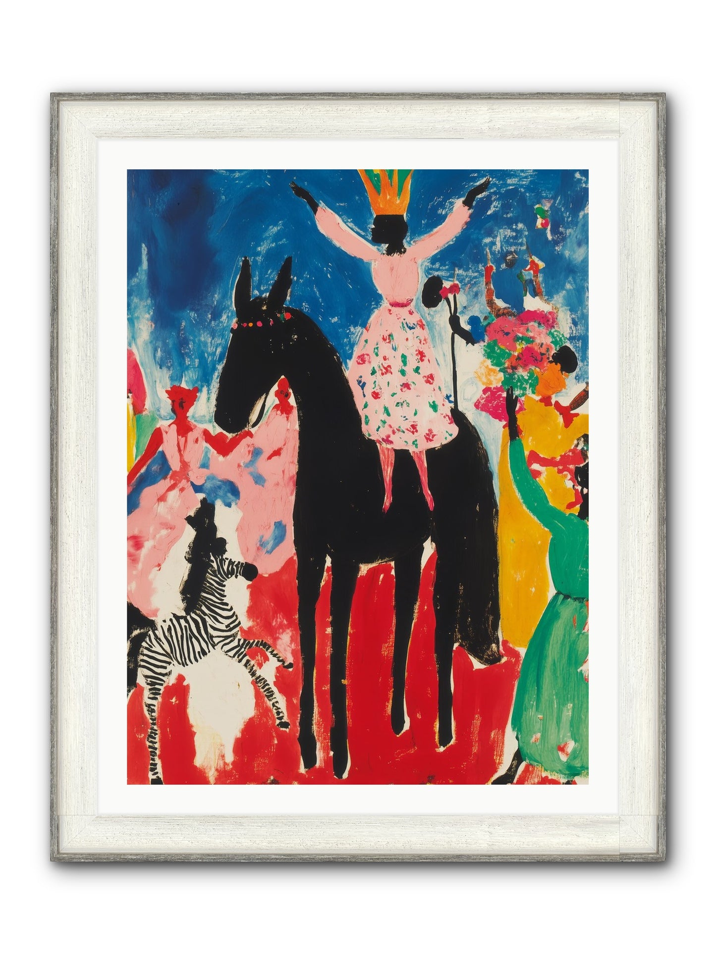 Her Majesty's Moon Parade Framed Print - Driftwood White 30x40