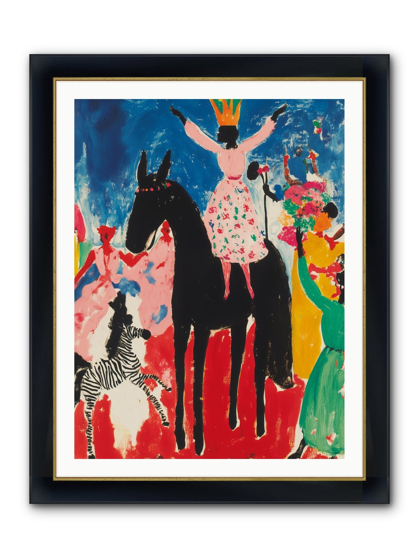 Her Majesty's Moon Parade Framed Print - Wide Black w/Gold 30x40