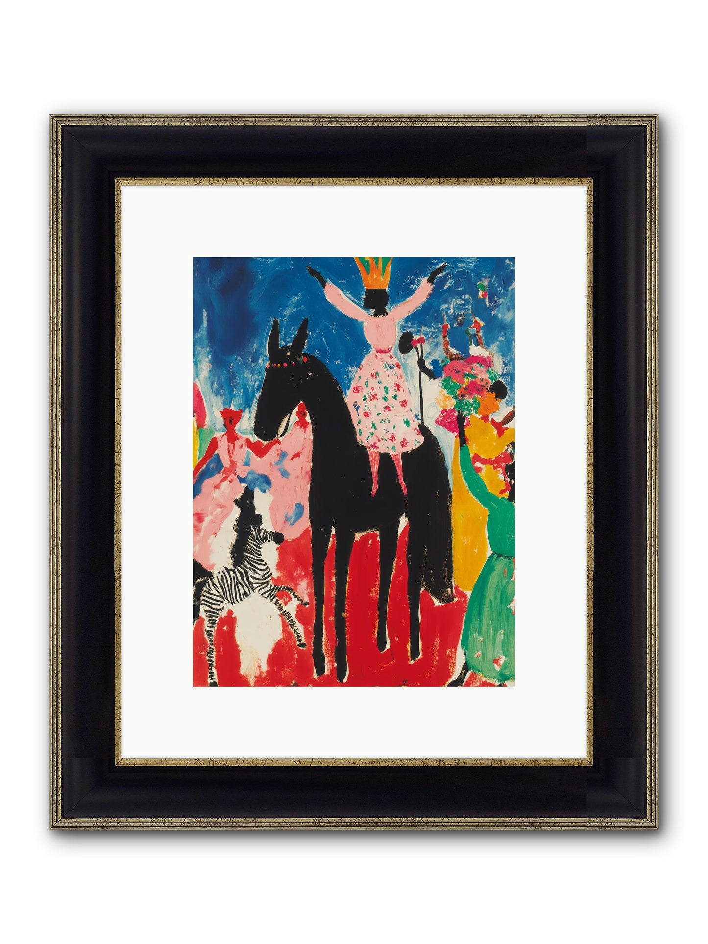 Her Majesty's Moon Parade Framed Print - Black & Gold 9x12