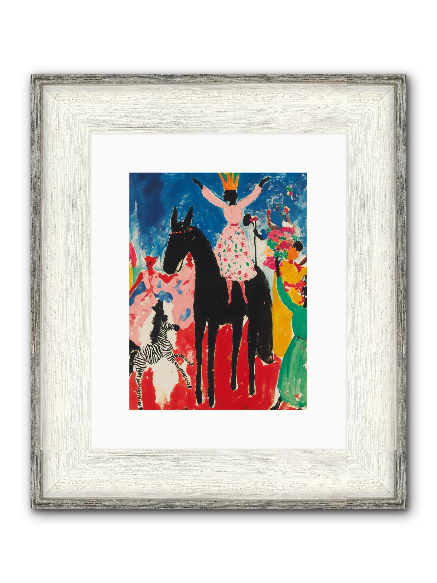 Her Majesty's Moon Parade Framed Print - Driftwood White 9x12
