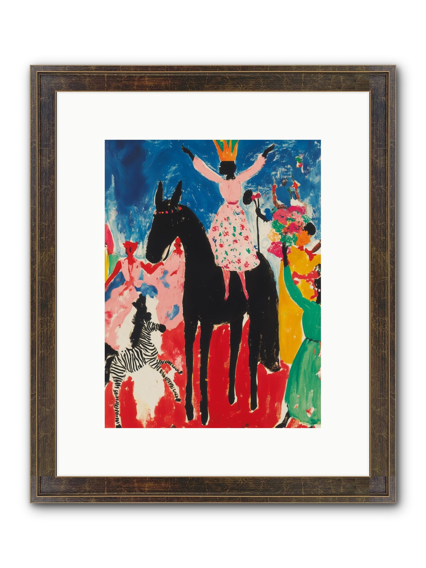 Her Majesty's Moon Parade Framed Print - Slimwoods Black/Gold 9x12