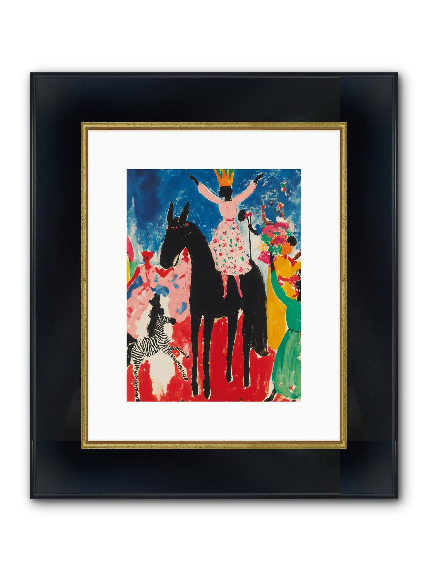 Her Majesty's Moon Parade Framed Print - Wide Black w/Gold 9x12