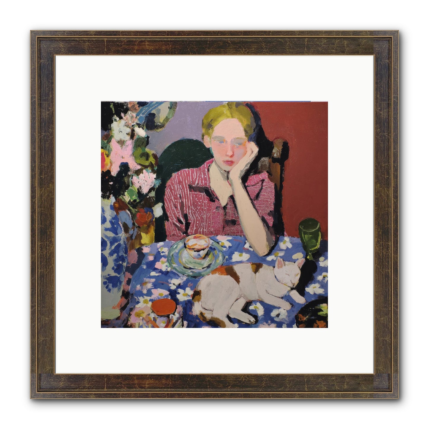 Her Terms Framed Print - Slimwoods Black/Gold 10x10