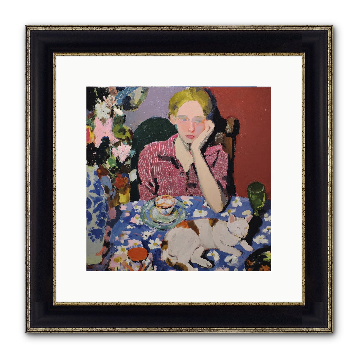 Her Terms Framed Print - Black & Gold 12x12