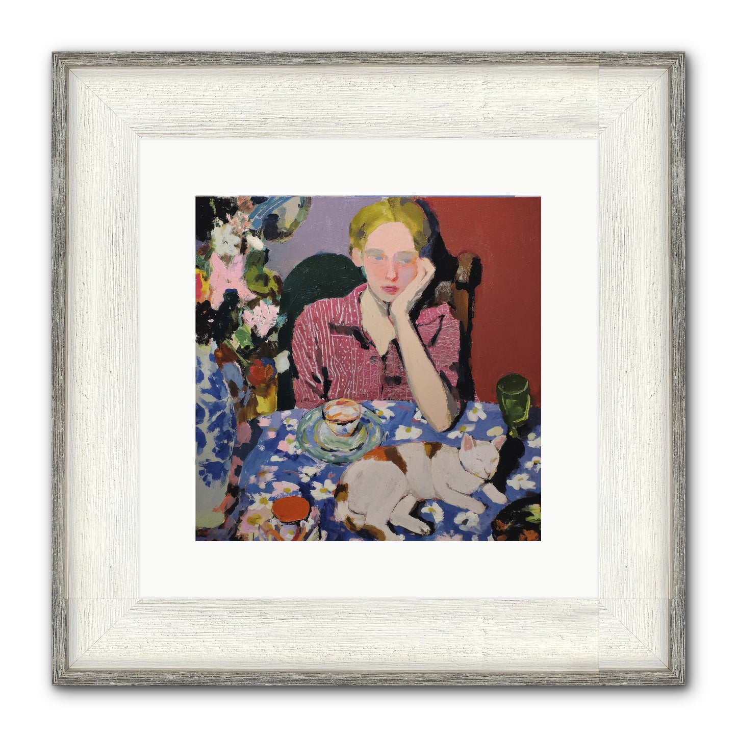 Her Terms Framed Print - Driftwood White 12x12