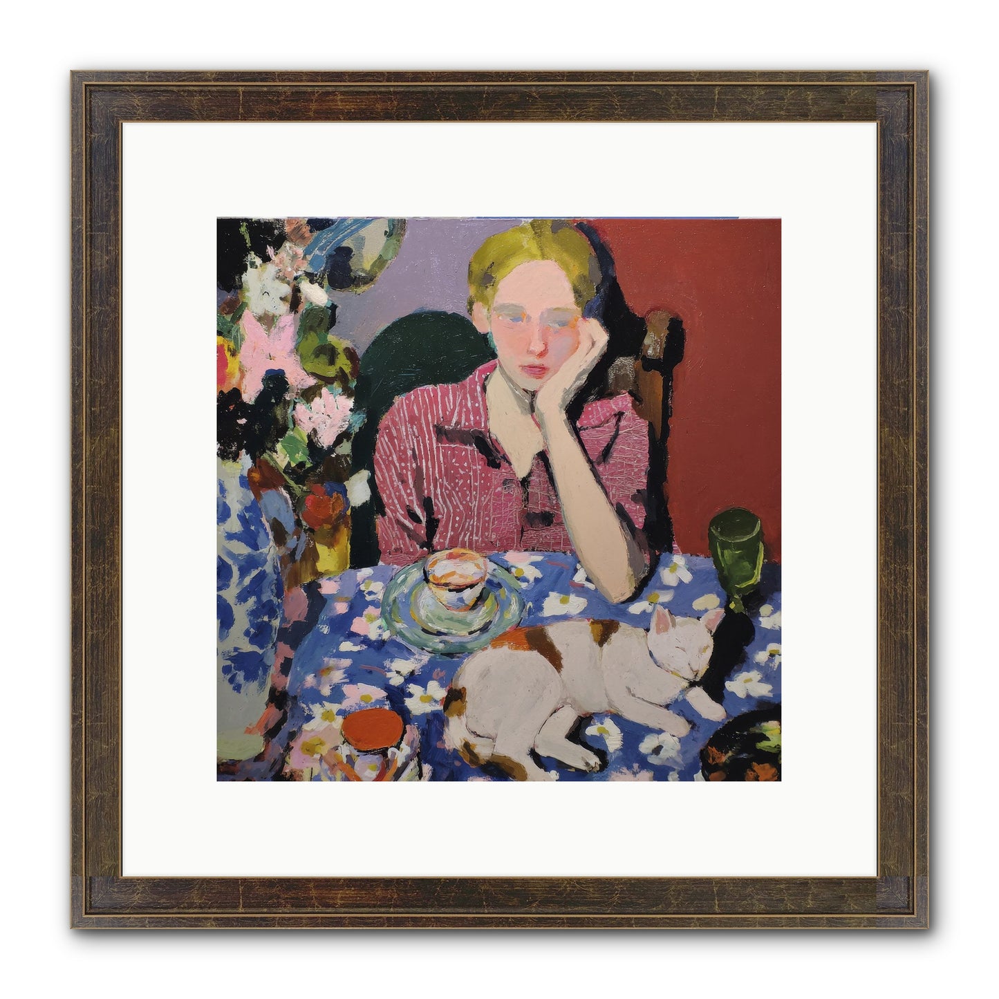 Her Terms Framed Print - Slimwoods Black/Gold 12x12