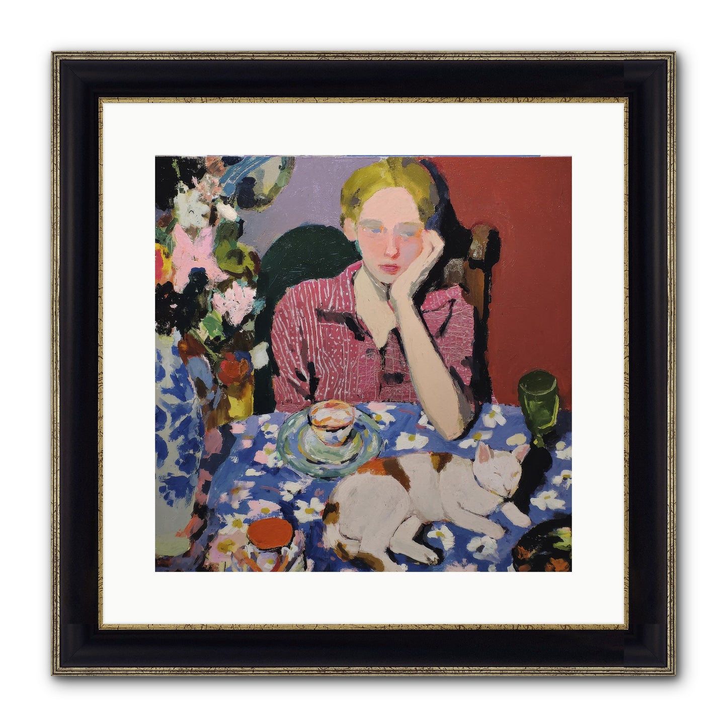 Her Terms Framed Print - Black & Gold 16x16