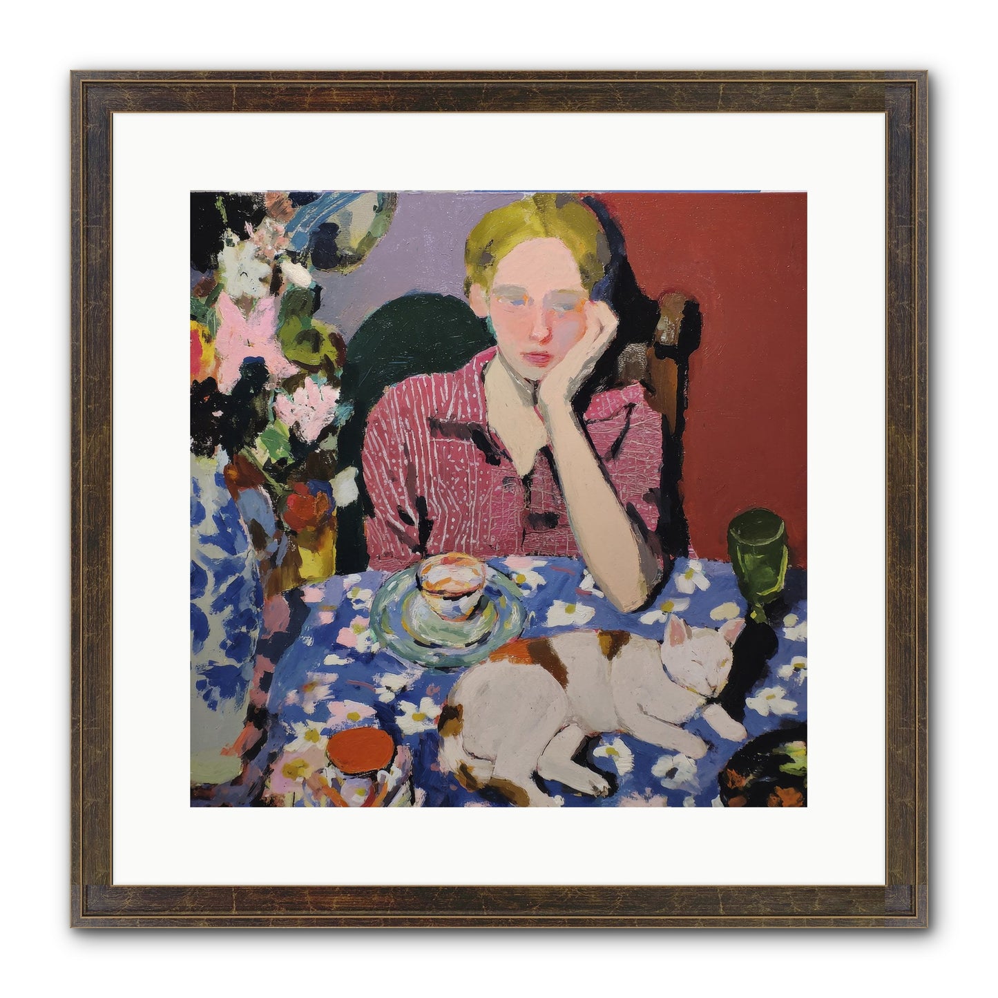 Her Terms Framed Print - Slimwoods Black/Gold 16x16