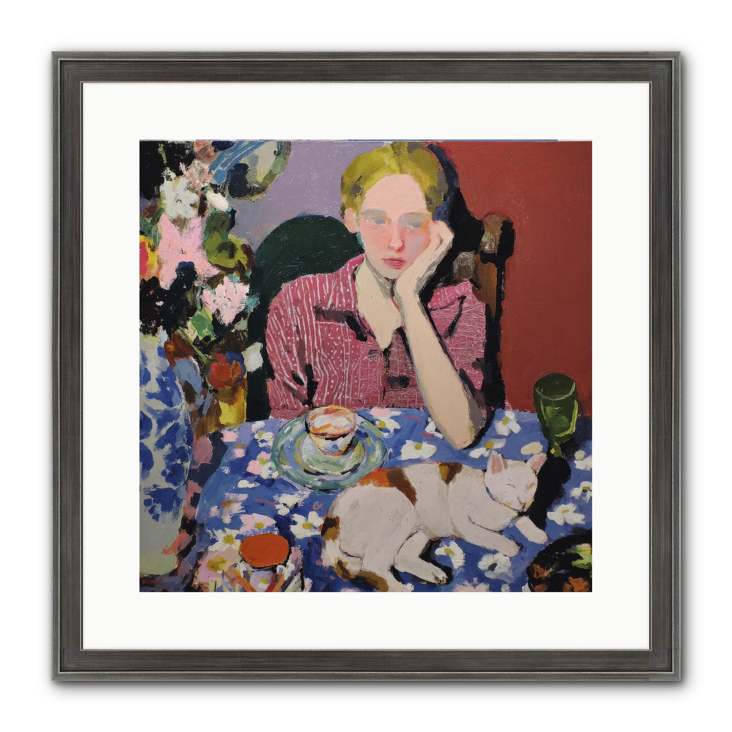 Her Terms Framed Print - Slimwoods Black/Silver 16x16