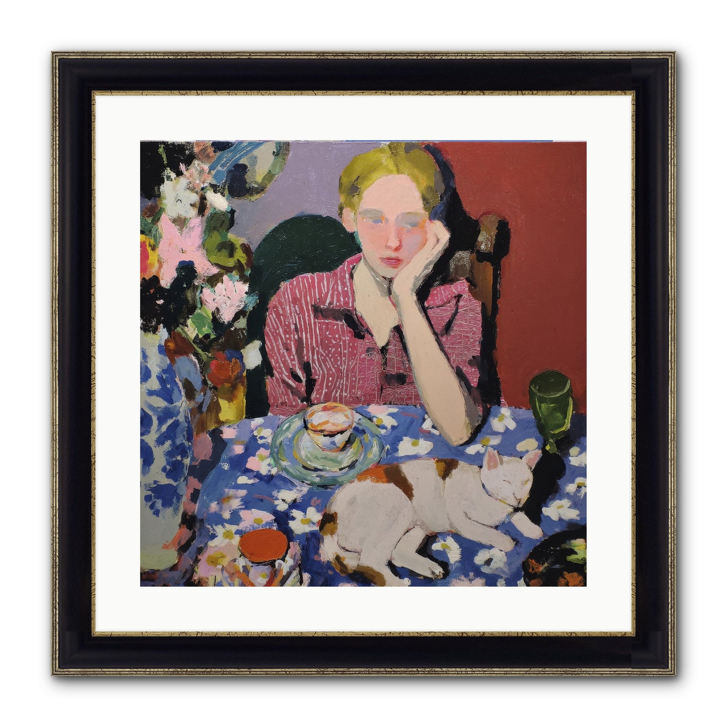 Her Terms Framed Print - Black & Gold 20x20