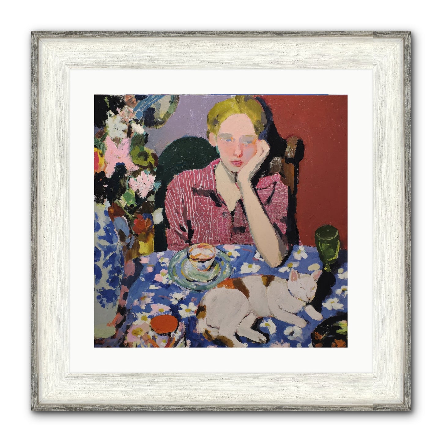 Her Terms Framed Print - Driftwood White 20x20