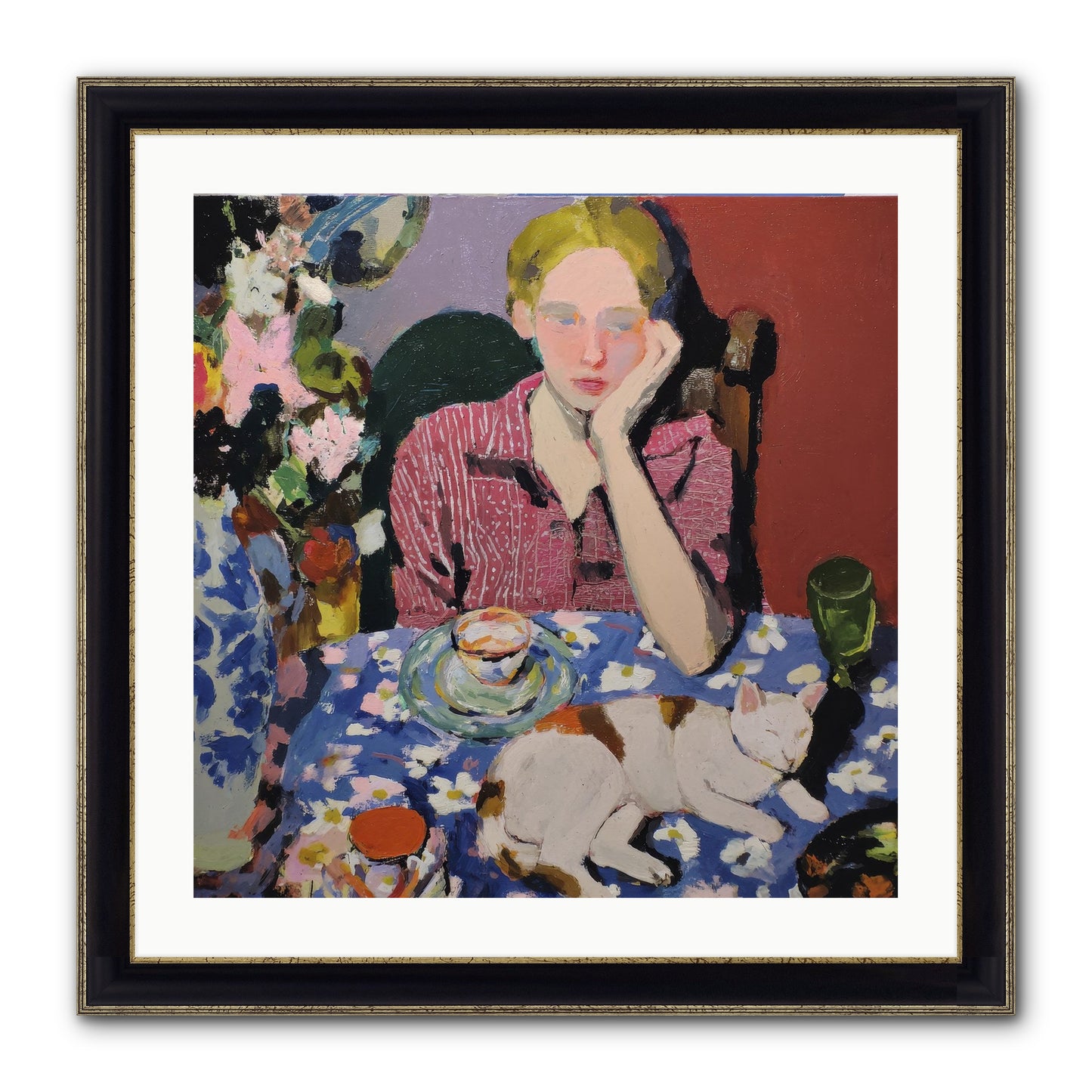 Her Terms Framed Print - Black & Gold 24x24