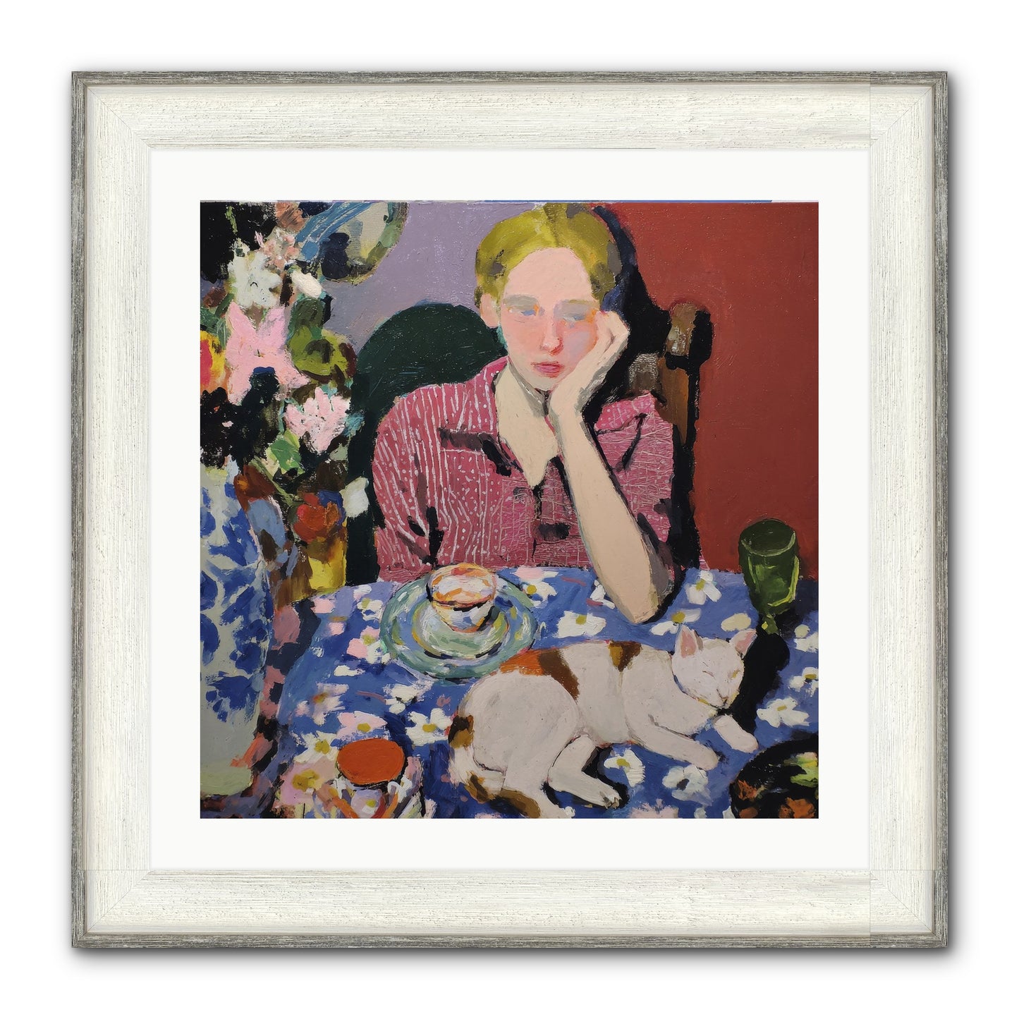 Her Terms Framed Print - Driftwood White 24x24