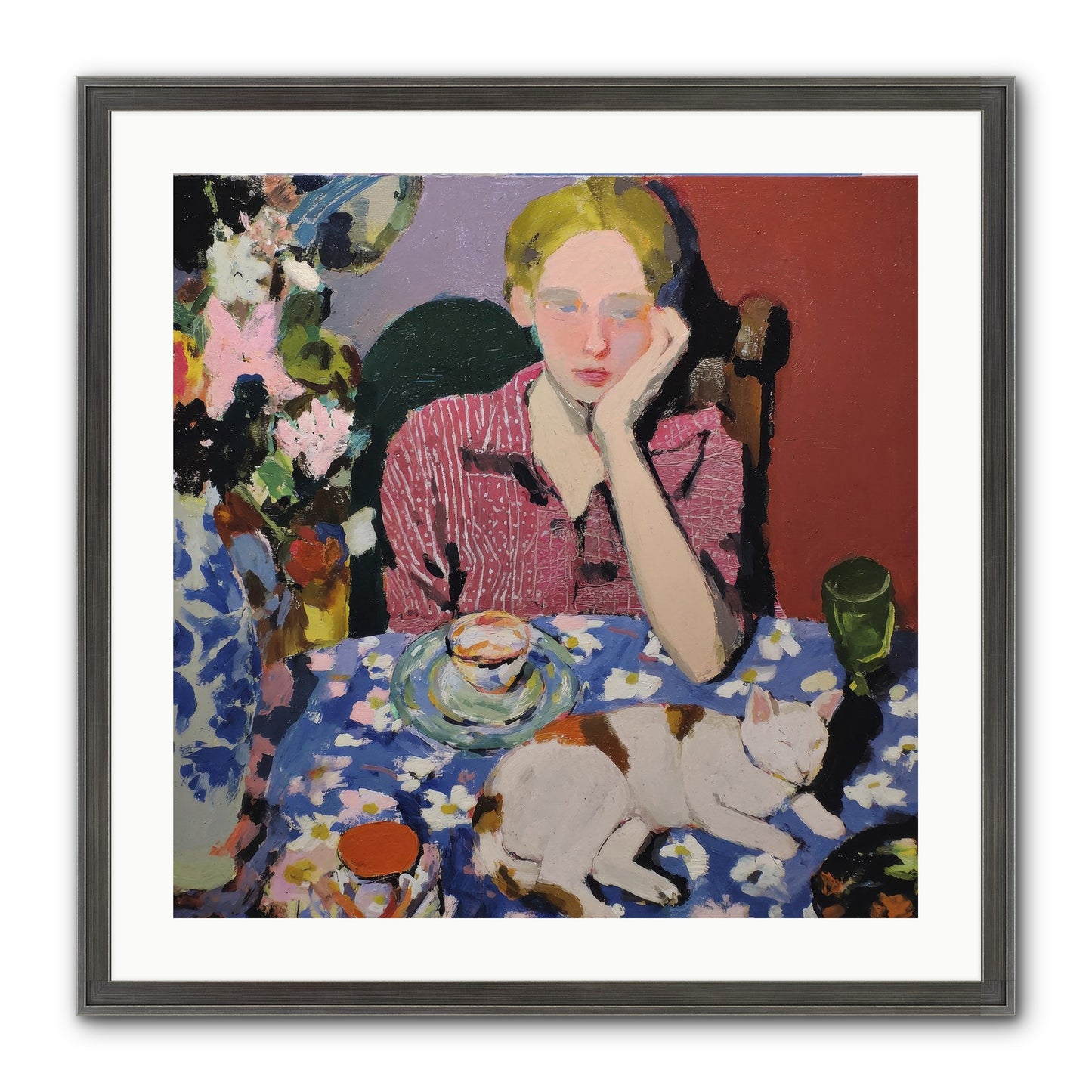 Her Terms Framed Print - Slimwoods Black/Silver 24x24