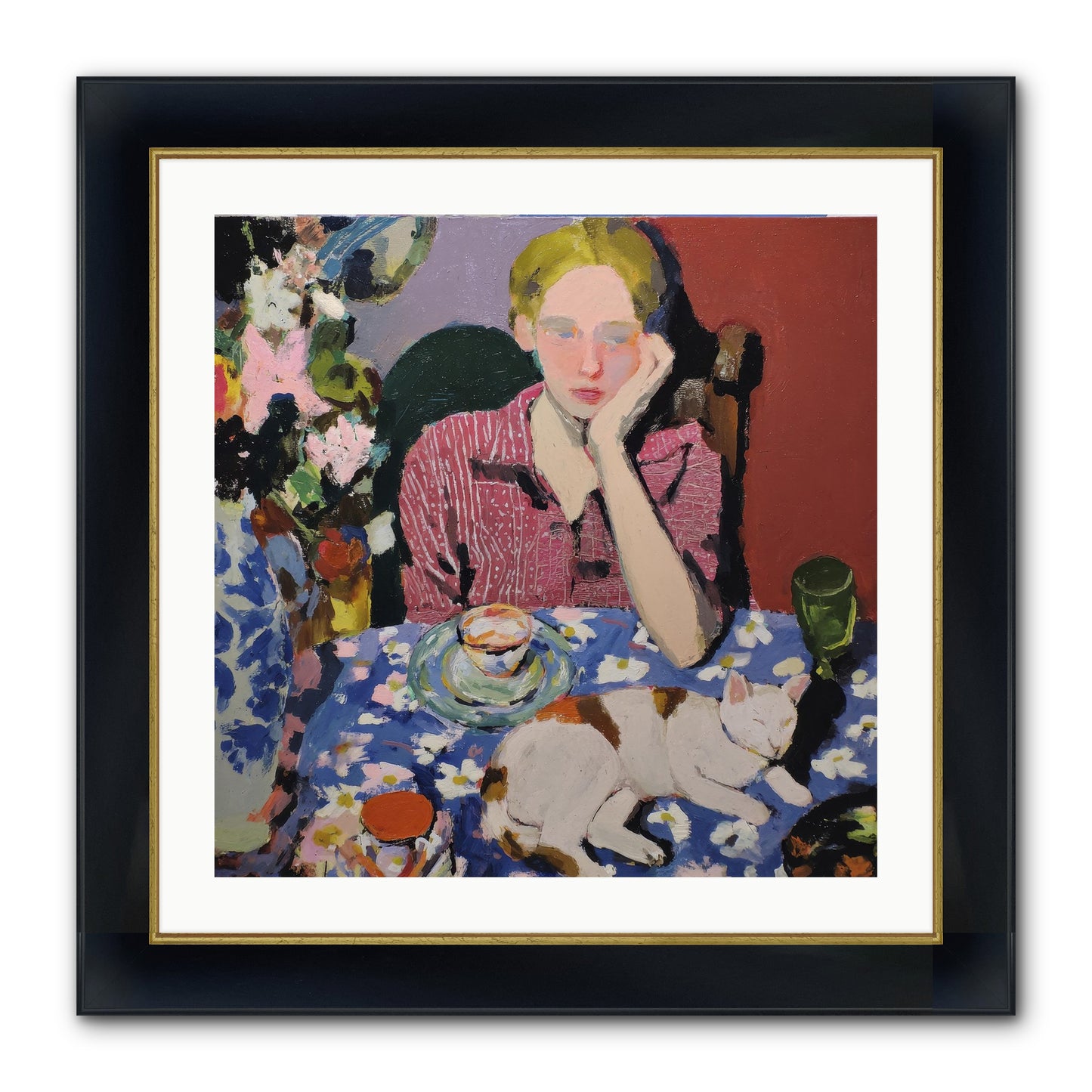 Her Terms Framed Print - Wide Black w/Gold 24x24