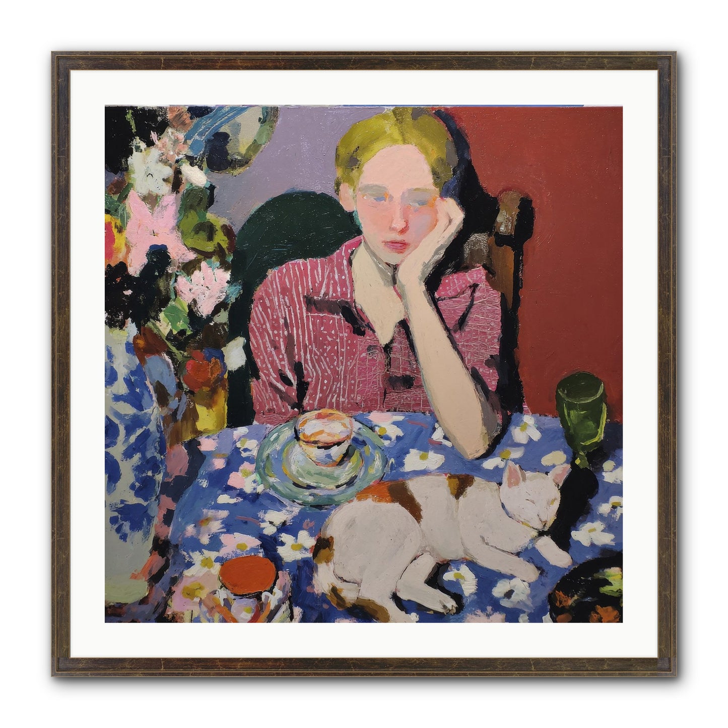 Her Terms Framed Print - Slimwoods Black/Gold 30x30