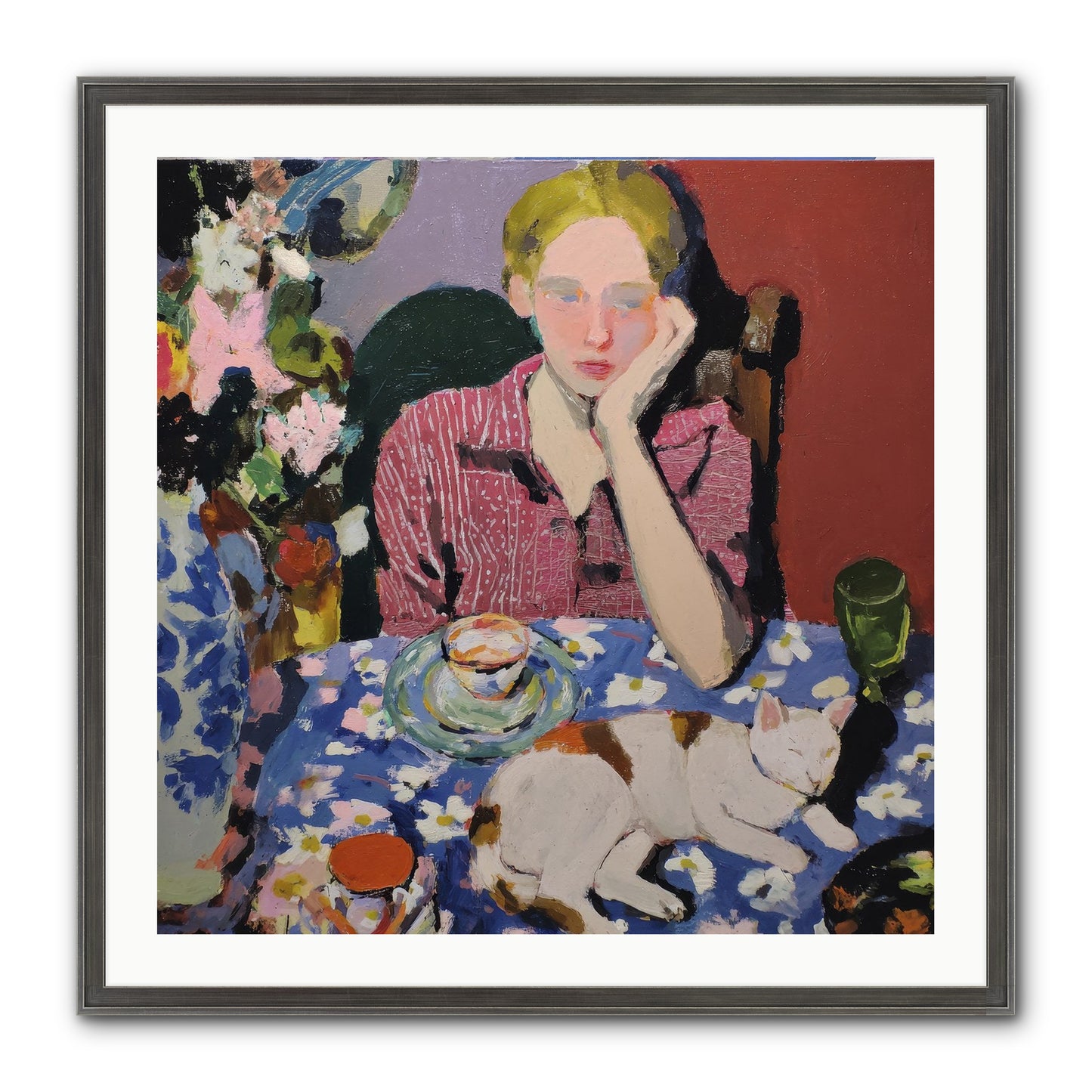 Her Terms Framed Print - Slimwoods Black/Silver 30x30