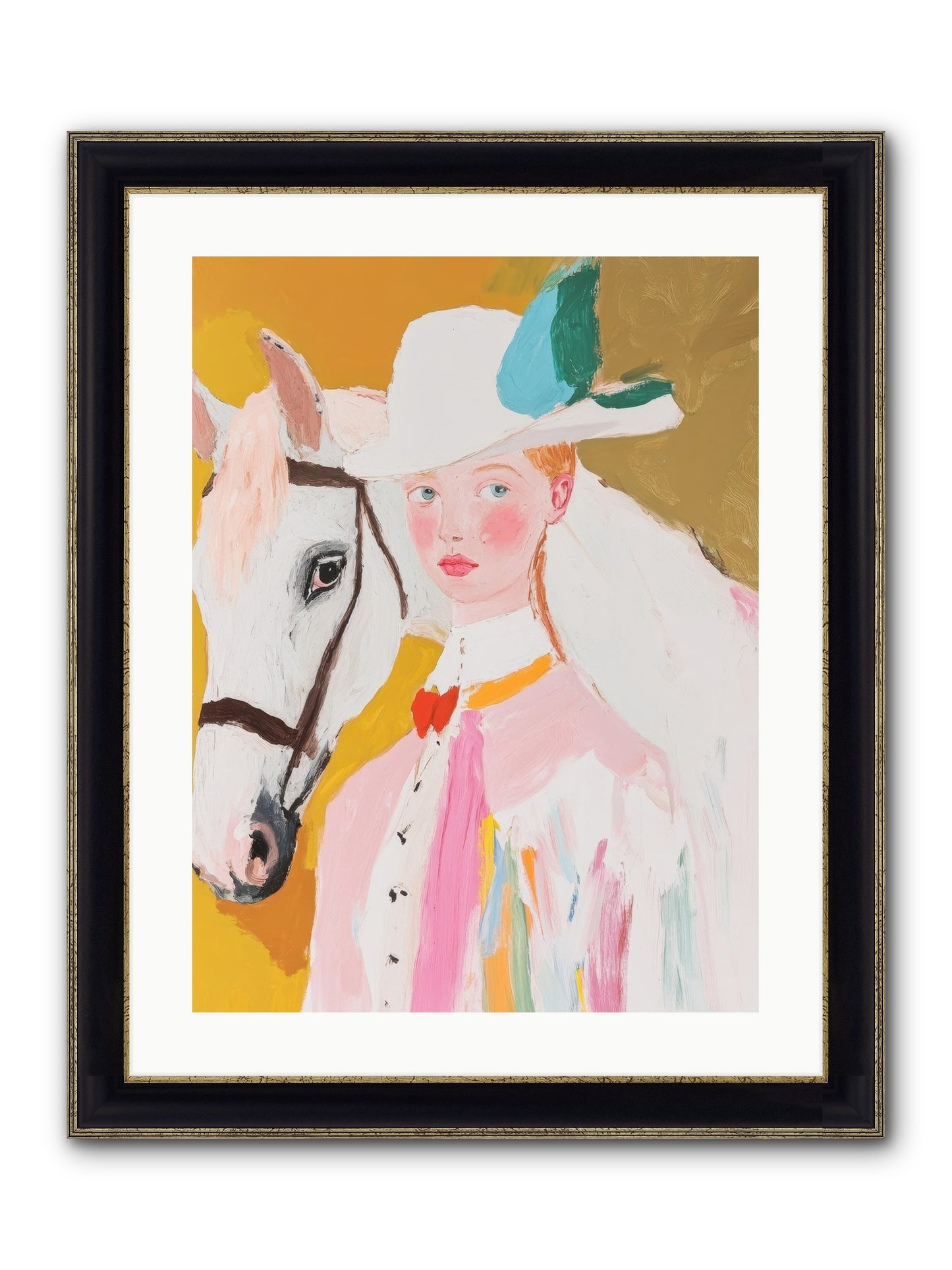 Hero's Return Framed Print - Black & Gold 18x24