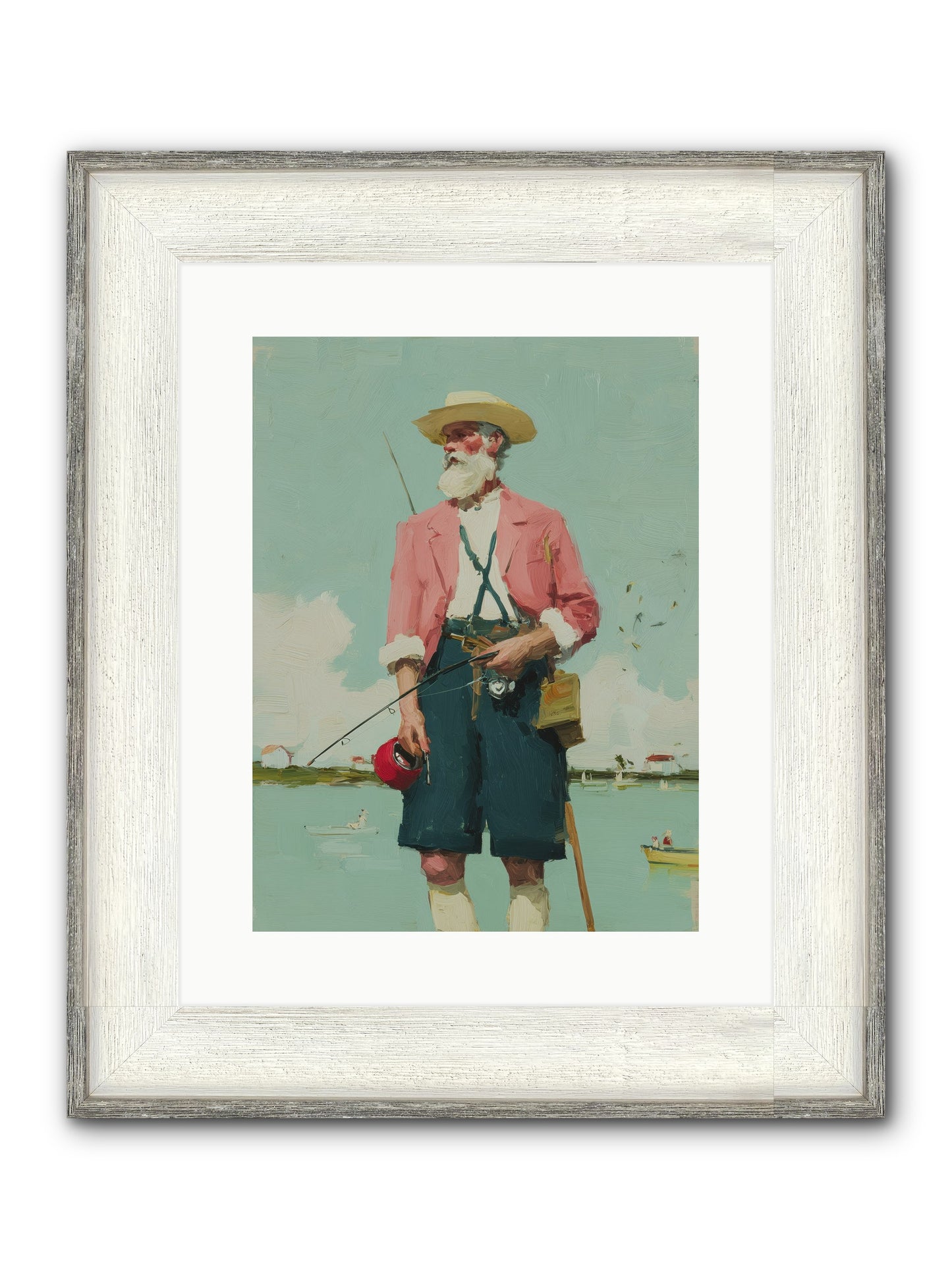 Hidden Catch Framed Print - Driftwood White 12x16