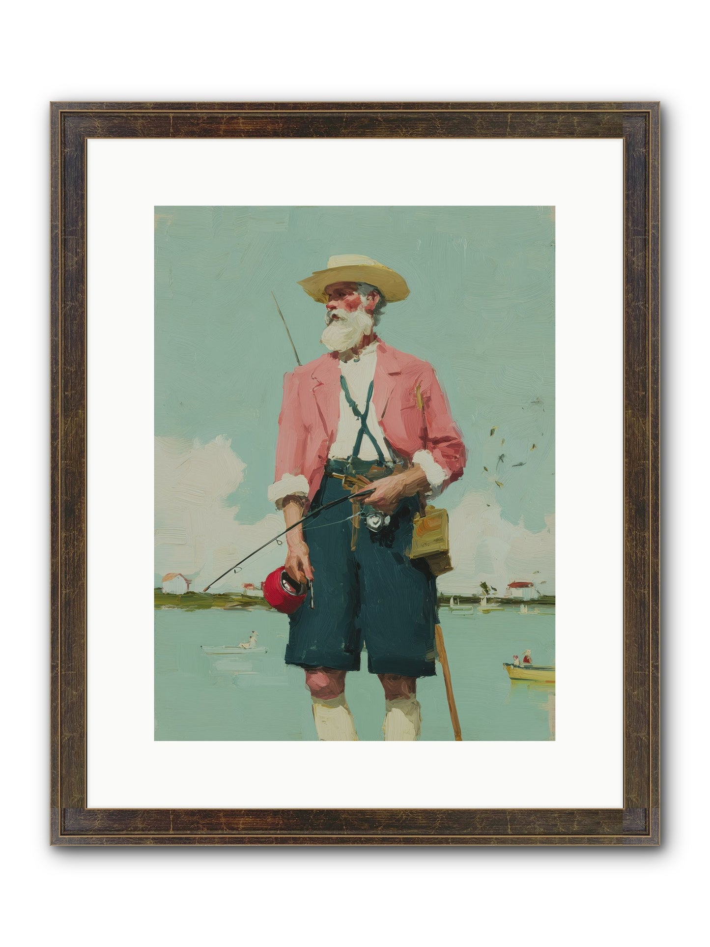 Hidden Catch Framed Print - Slimwoods Black/Gold 12x16
