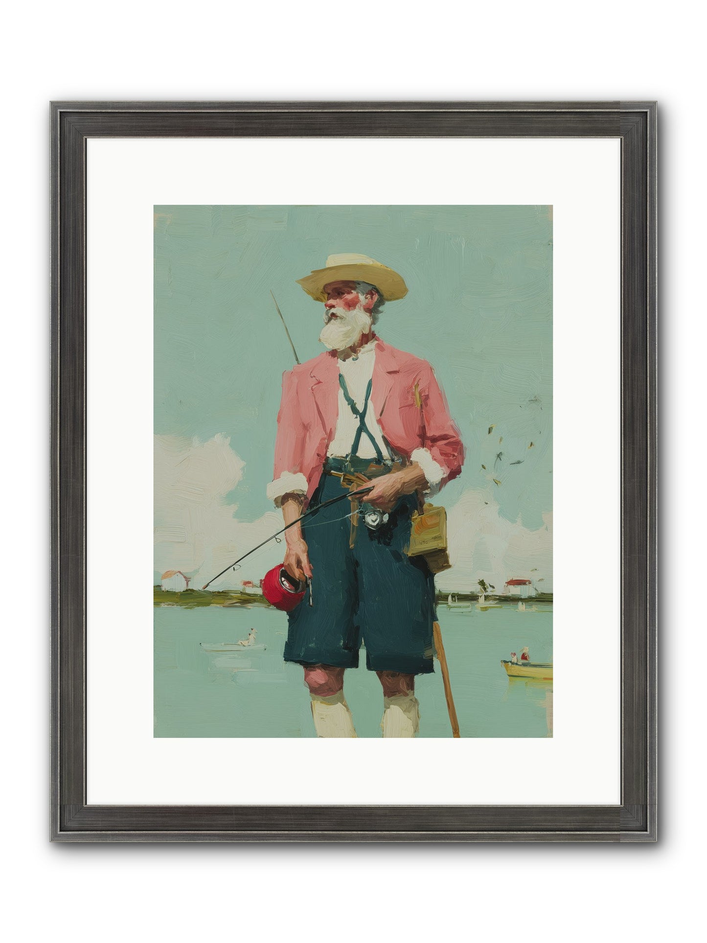 Hidden Catch Framed Print - Slimwoods Black/Silver 12x16