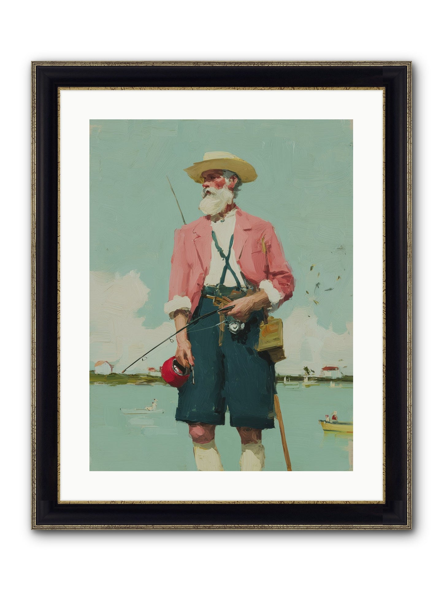 Hidden Catch Framed Print - Black & Gold 18x24