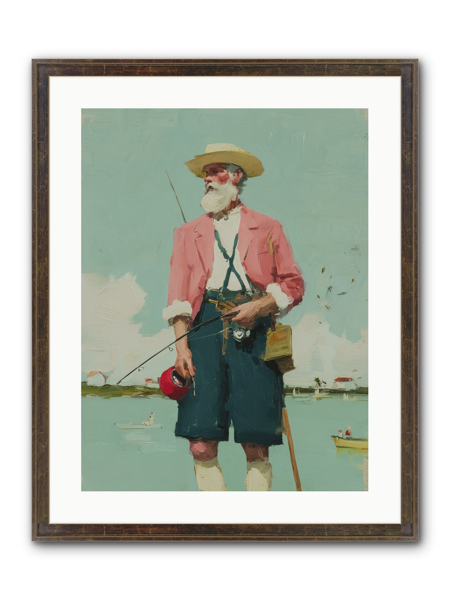 Hidden Catch Framed Print - Slimwoods Black/Gold 18x24