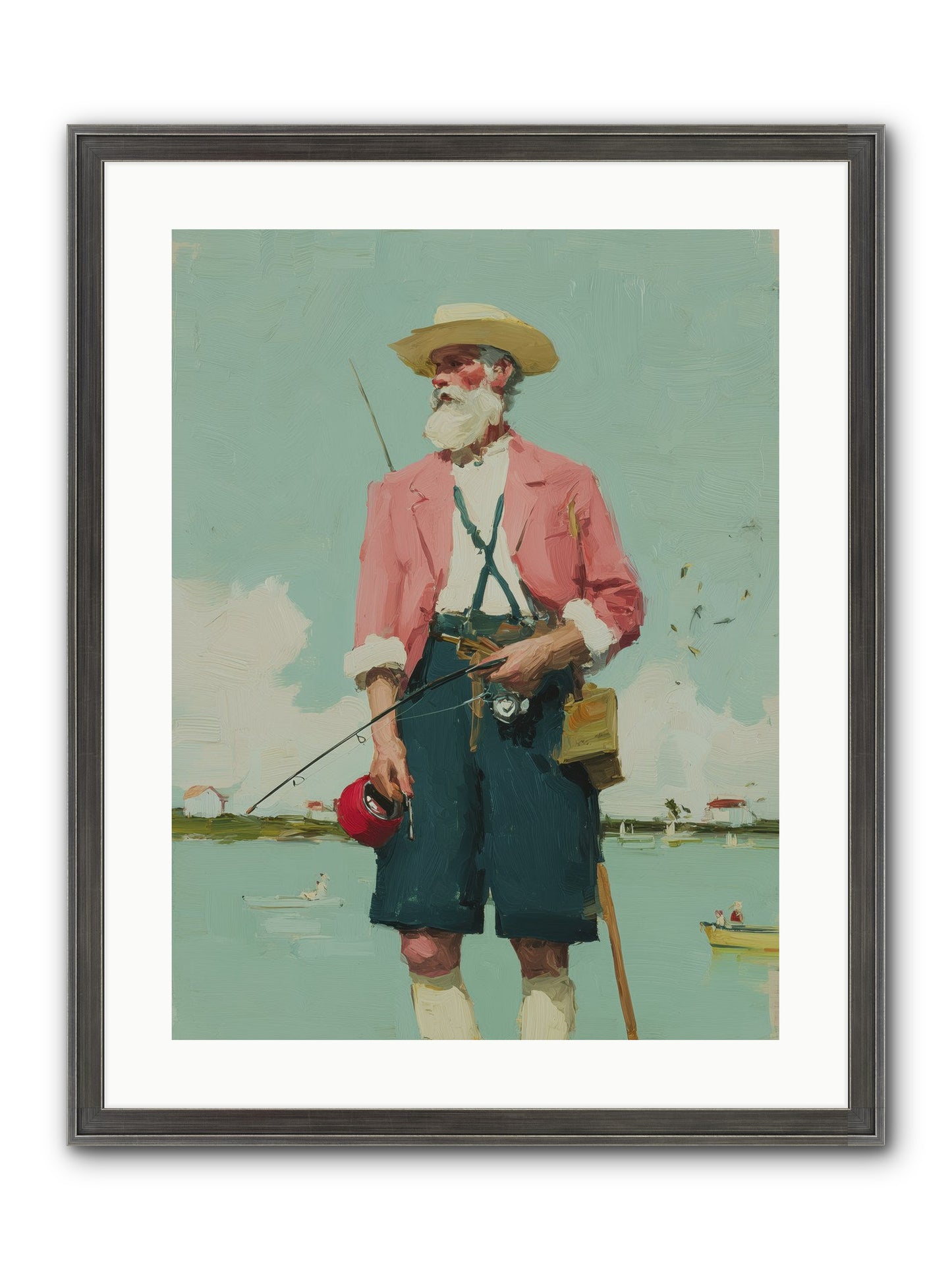 Hidden Catch Framed Print - Slimwoods Black/Silver 18x24