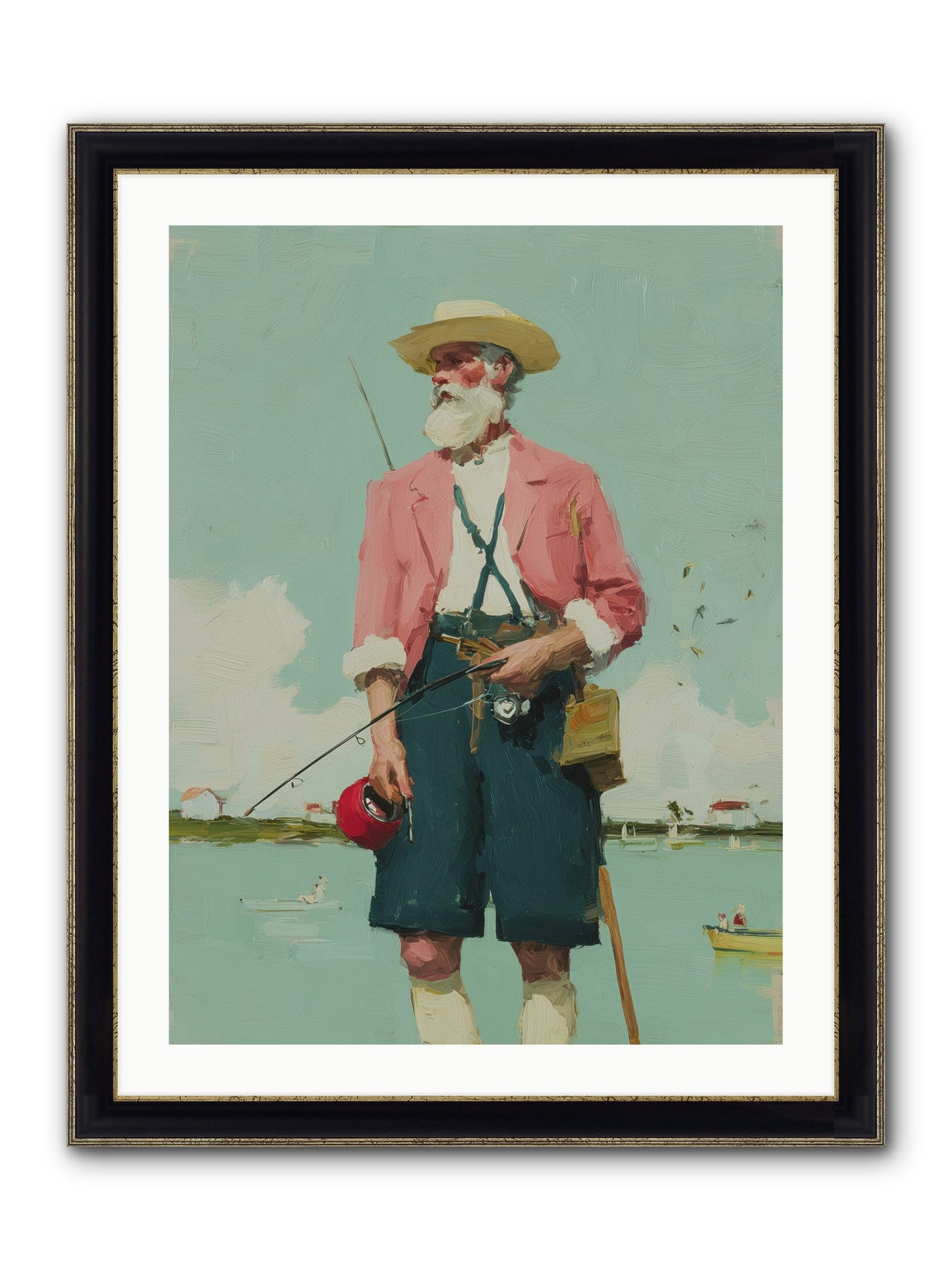 Hidden Catch Framed Print - Black & Gold 24x32