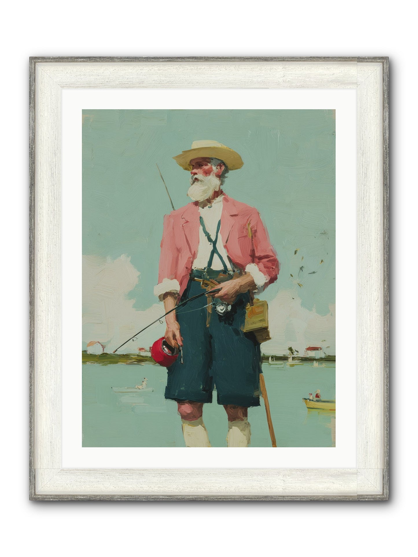 Hidden Catch Framed Print - Driftwood White 24x32