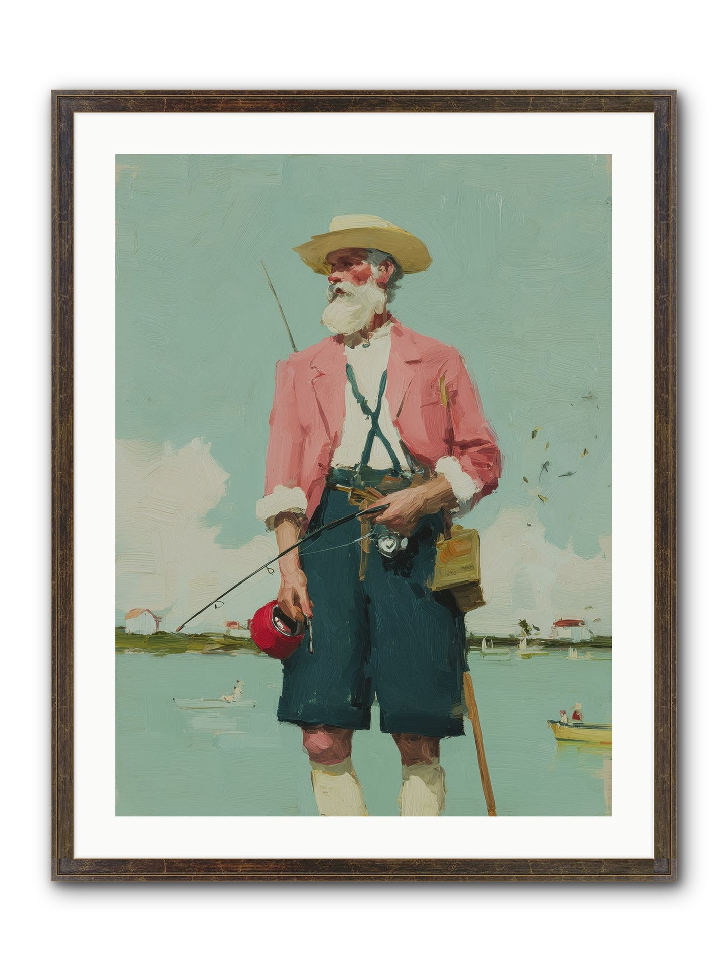 Hidden Catch Framed Print - Slimwoods Black/Gold 24x32
