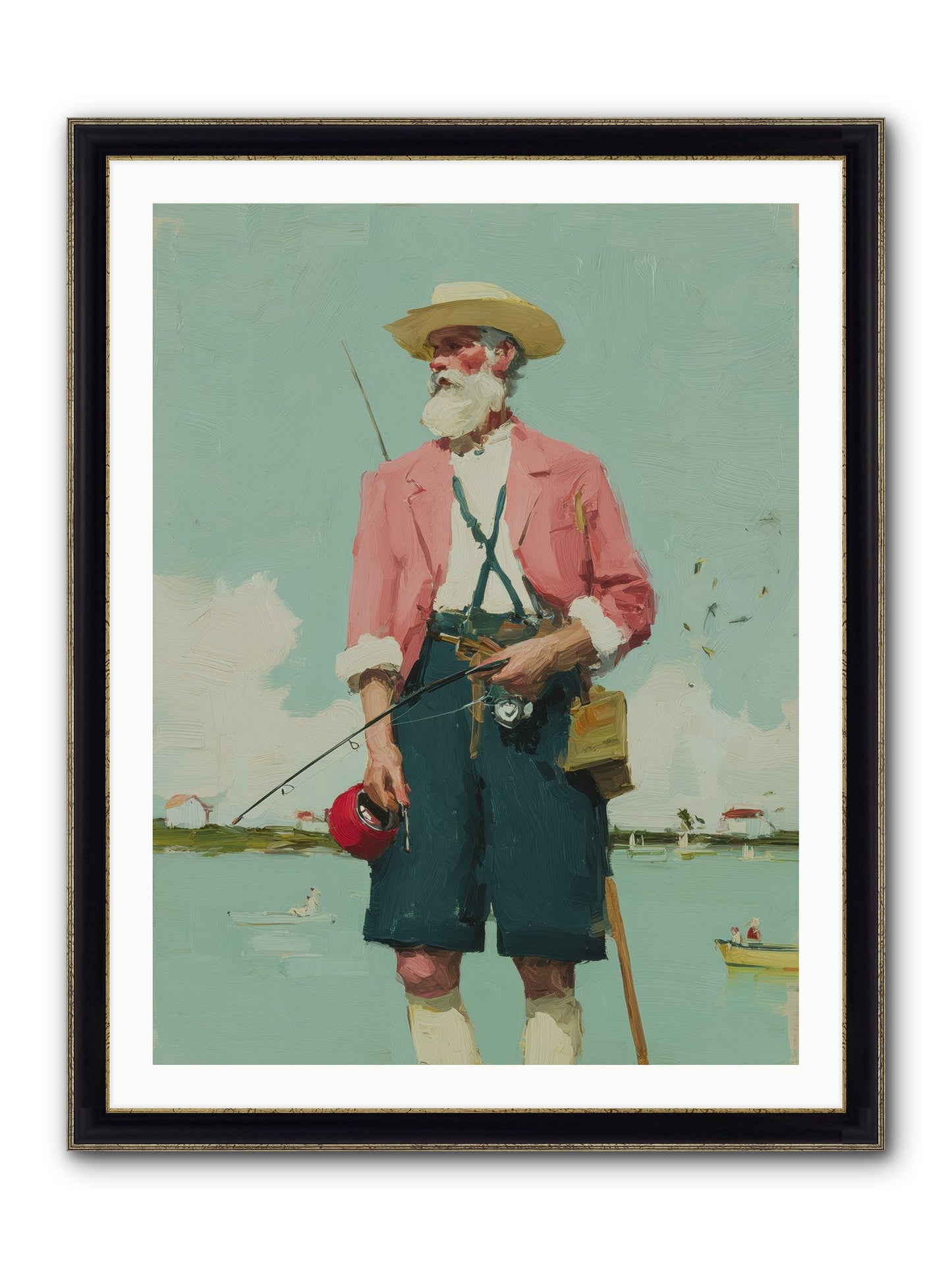 Hidden Catch Framed Print - Black & Gold 30x40