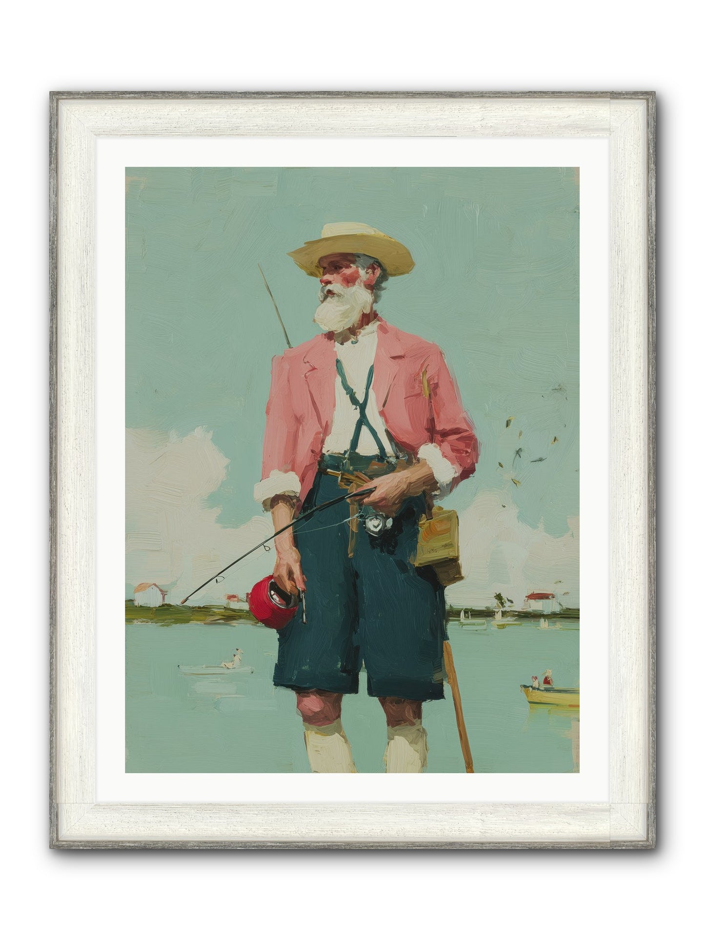Hidden Catch Framed Print - Driftwood White 30x40