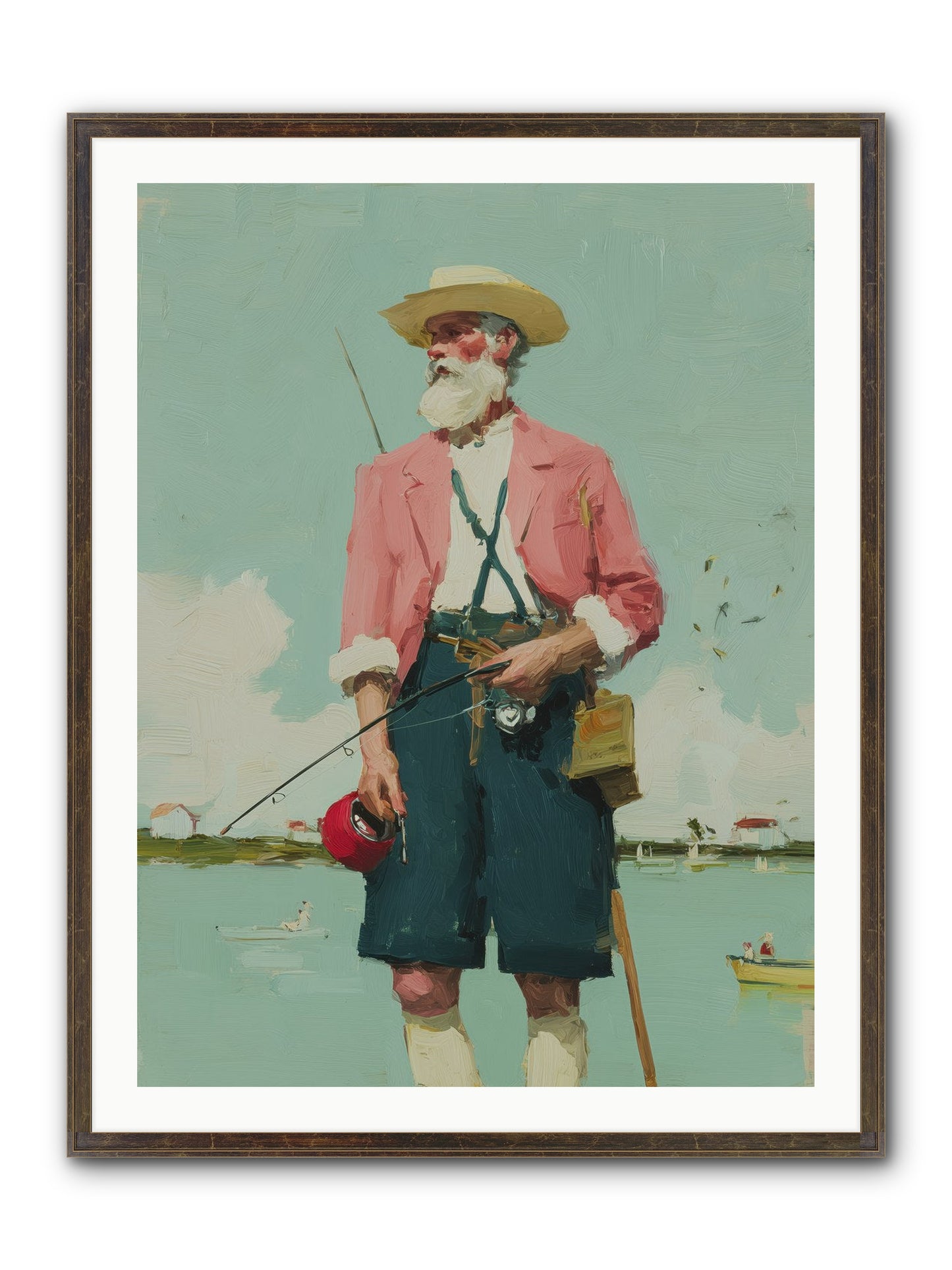 Hidden Catch Framed Print - Slimwoods Black/Gold 30x40