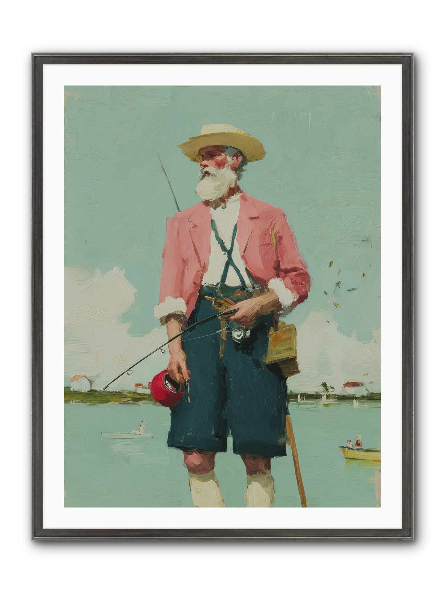 Hidden Catch Framed Print - Slimwoods Black/Silver 30x40