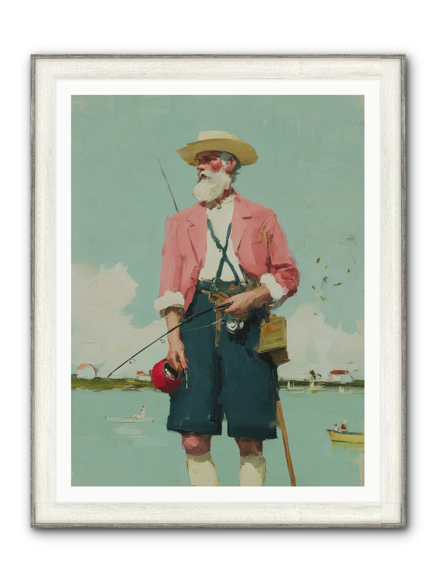 Hidden Catch Framed Print - Driftwood White 36x48