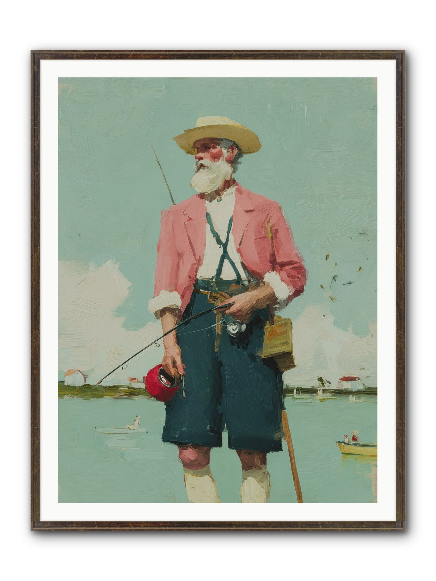 Hidden Catch Framed Print - Slimwoods Black/Gold 36x48