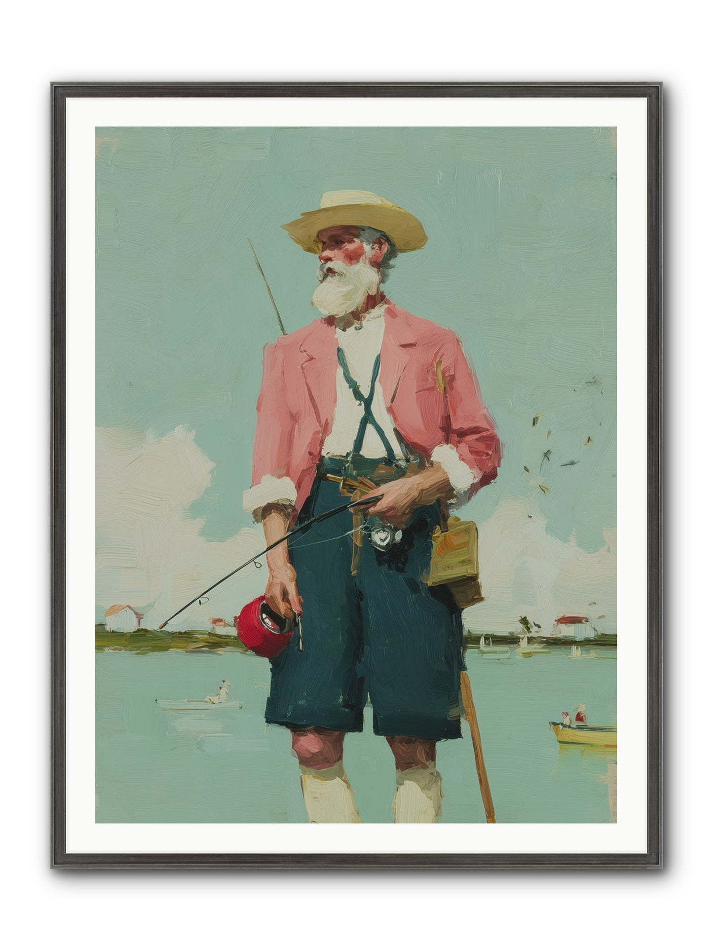 Hidden Catch Framed Print - Slimwoods Black/Silver 36x48