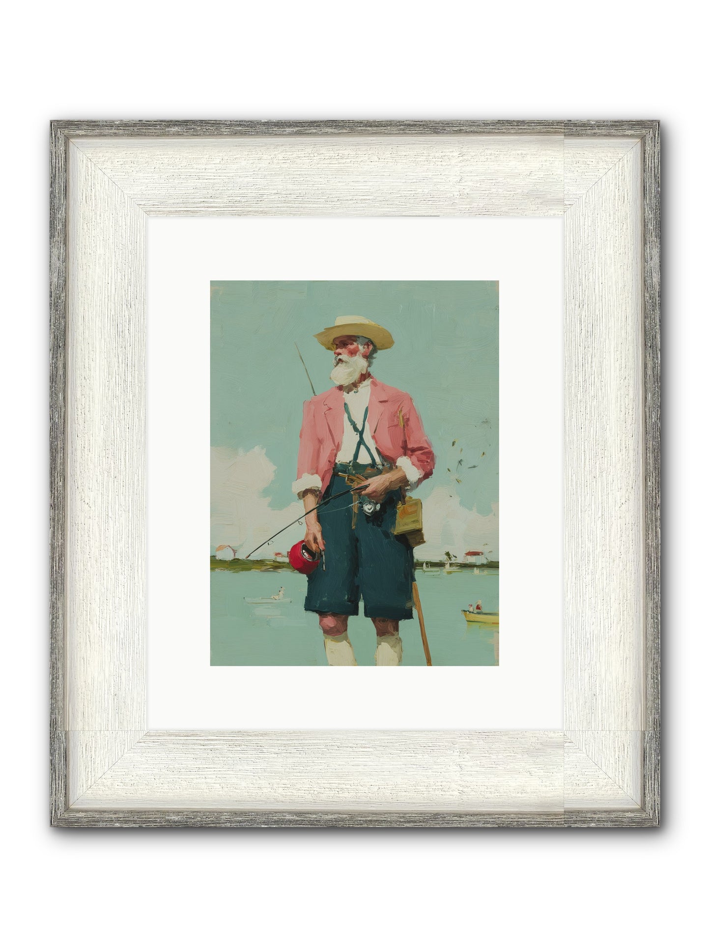 Hidden Catch Framed Print - Driftwood White 9x12