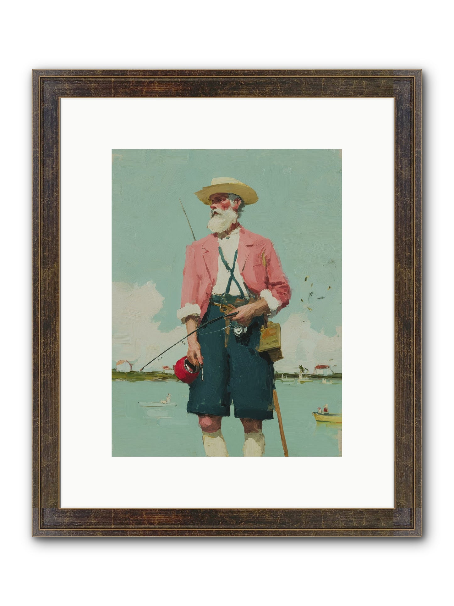 Hidden Catch Framed Print - Slimwoods Black/Gold 9x12