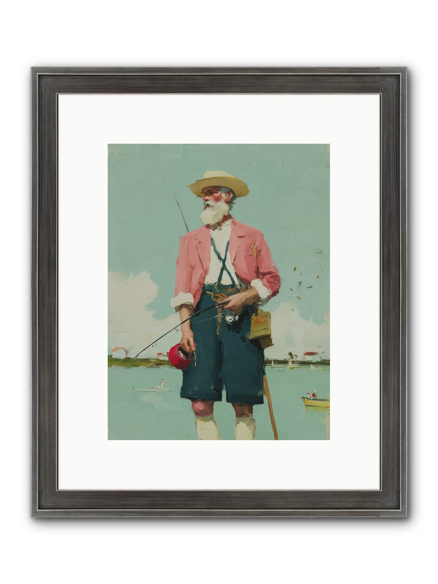 Hidden Catch Framed Print - Slimwoods Black/Silver 9x12