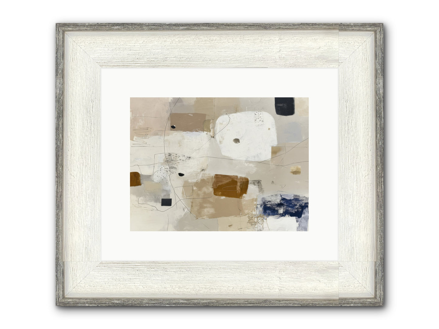 Hidden Current Framed Print - Driftwood White 12x9