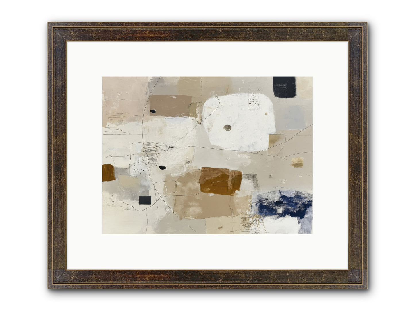 Hidden Current Framed Print - Slimwoods Black/Gold 12x9