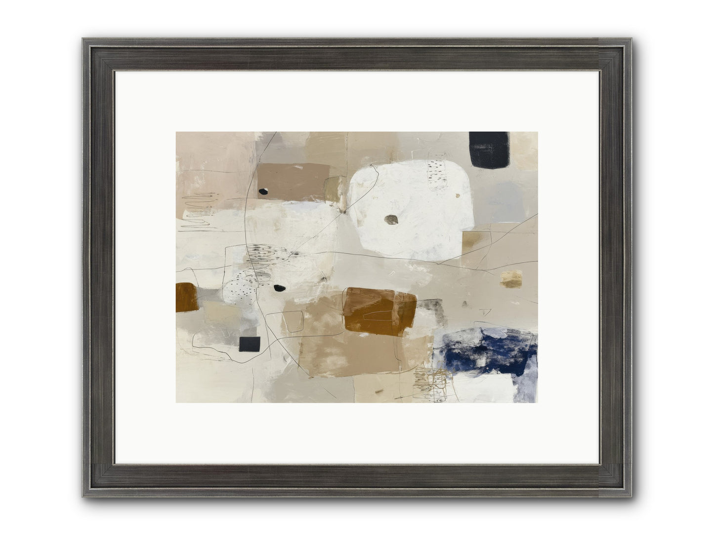 Hidden Current Framed Print - Slimwoods Black/Silver 12x9