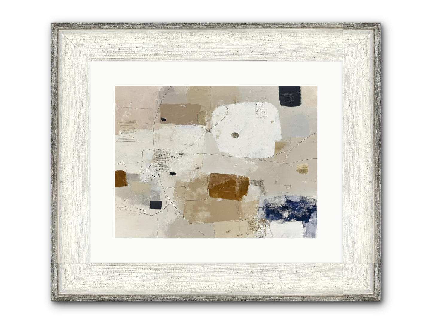 Hidden Current Framed Print - Driftwood White 16x12