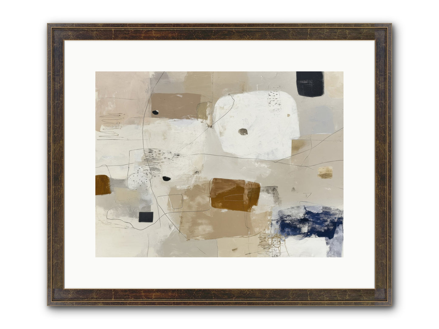 Hidden Current Framed Print - Slimwoods Black/Gold 16x12