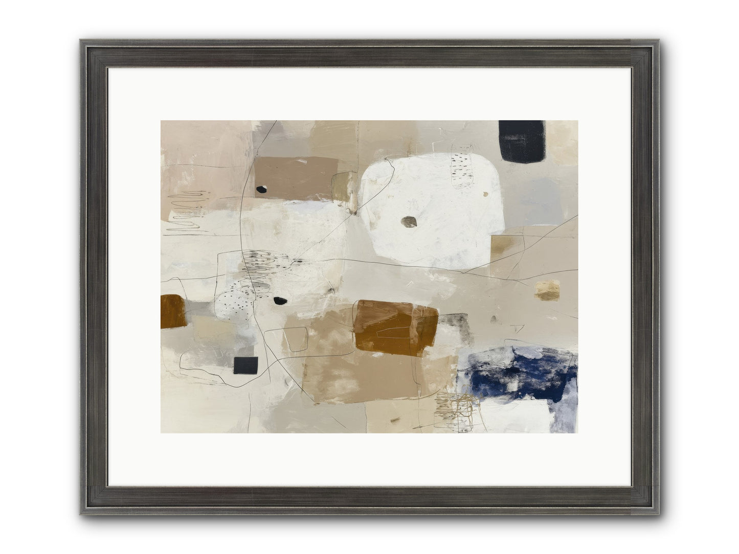 Hidden Current Framed Print - Slimwoods Black/Silver 16x12